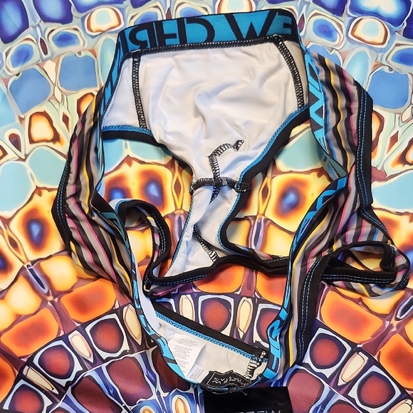 90593 Andrew Christian Prism Air Jock W/ Almost Naked Multicolor Striped - Picture 4 of 7